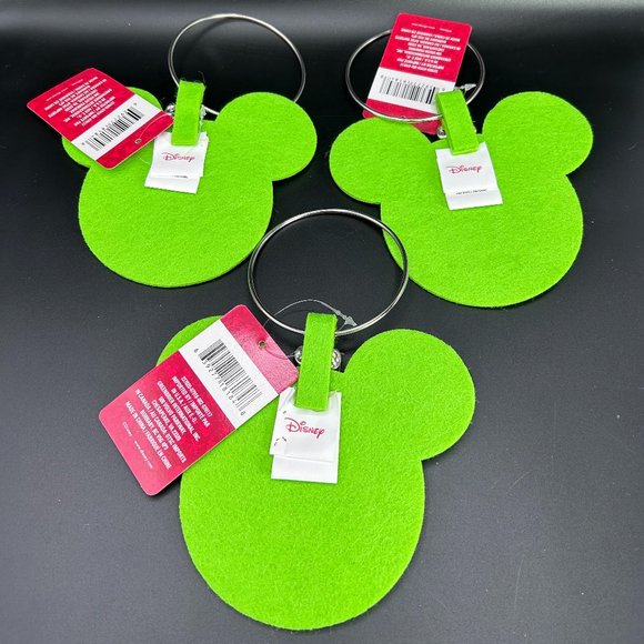 Disney’s Mickey Santa Christmas Door Hanger Felt Decoration Bells New Set of 3 - Picture 3 of 6